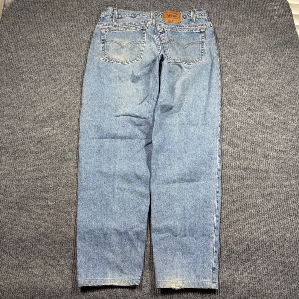 Vintage Levi's 550 Jeans Men's 38x34 Relaxed Fit Tapered Leg Light Wash 90s